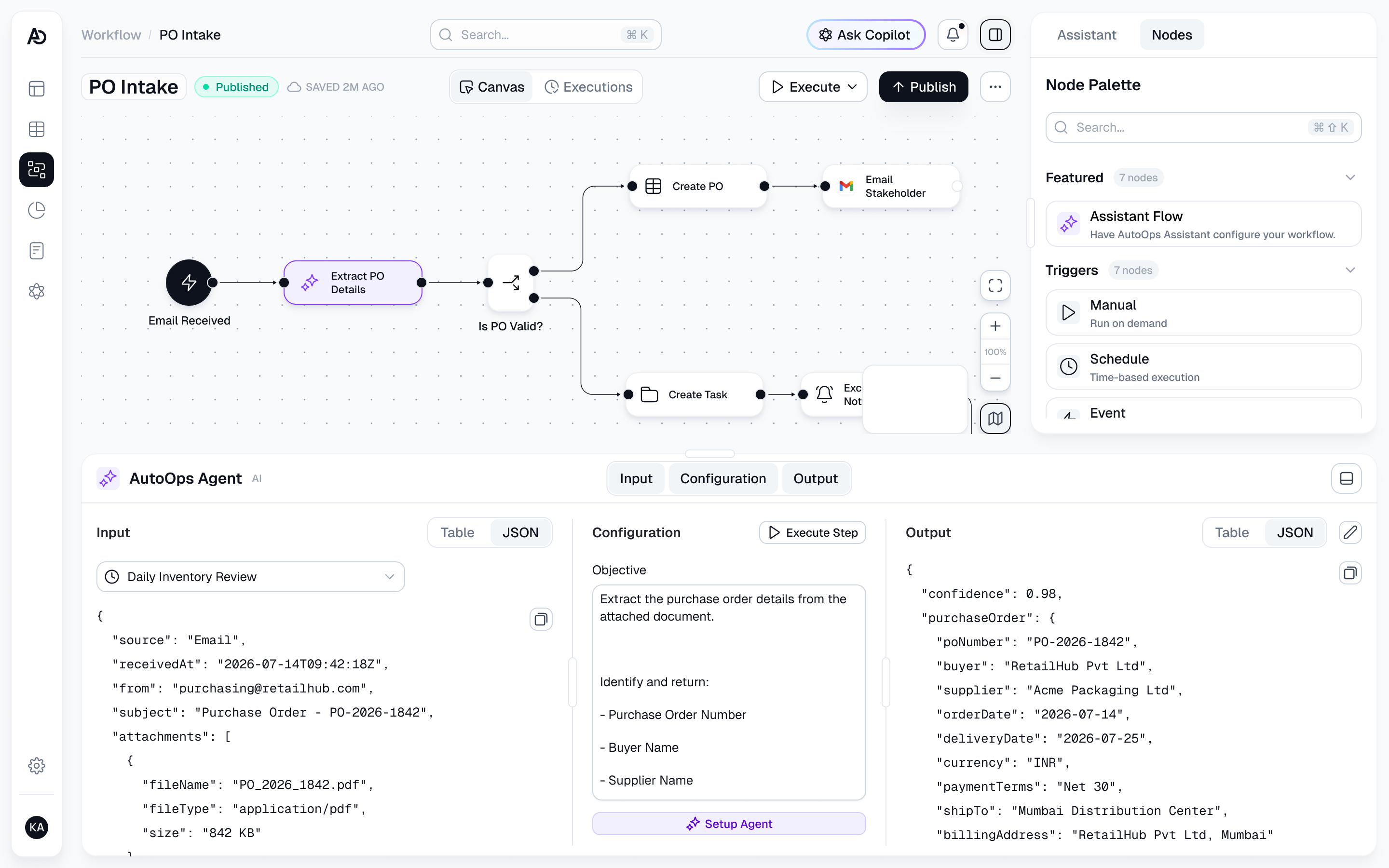 AutoOps AI Workflow Orchestration product screen